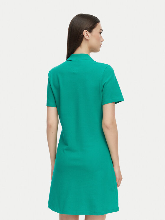 Tommy Hilfiger Tommy Hilfiger Ежедневна рокля 1985 WW0WW48749 Зелен Regular Fit