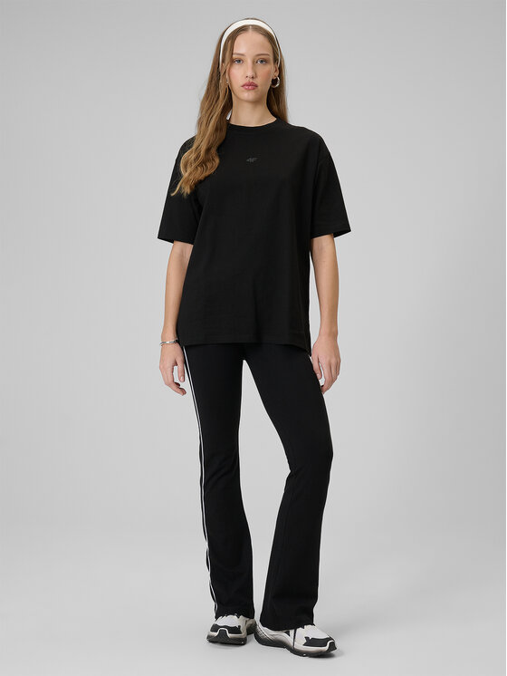 4F 4F Legginsy SPORTS CLUB Czarny Slim Fit
