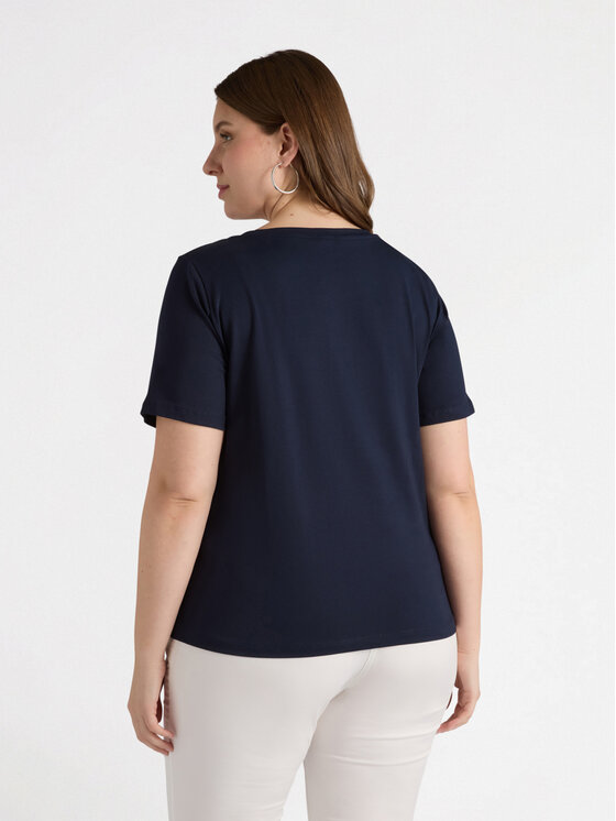 Fiorella Rubino Fiorella Rubino T-Shirt G022L008629N034 Niebieski Regular Fit
