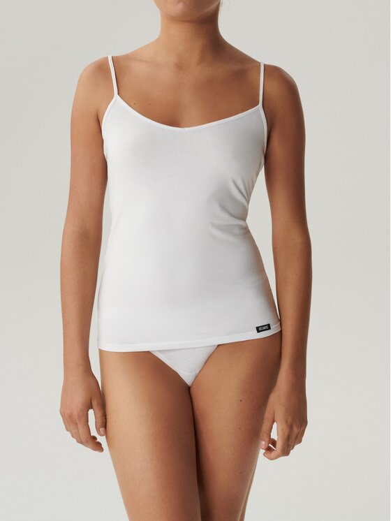 Atlantic Atlantic Top basic Biały Regular Fit