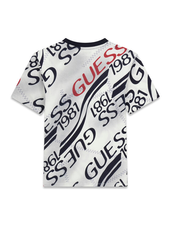 Guess Guess Tricou L6RI04 K8HM4 Alb Oversize