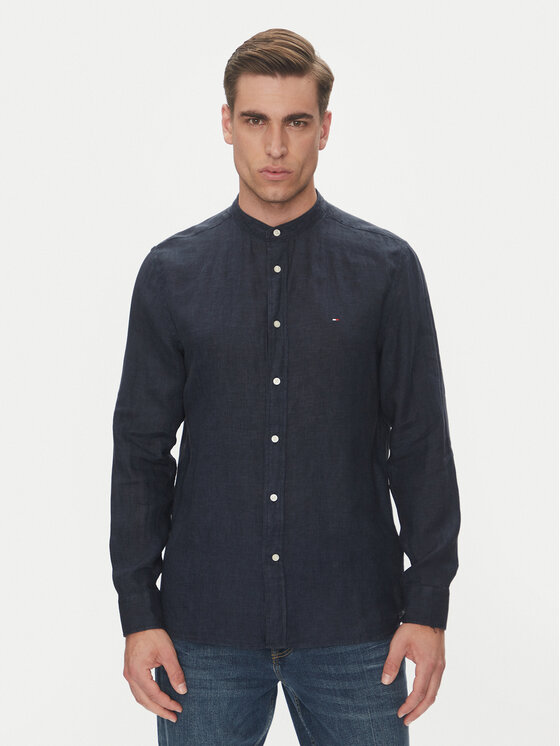 Tommy Hilfiger Tommy Hilfiger Košile MW0MW39271 Tmavomodrá Regular Fit