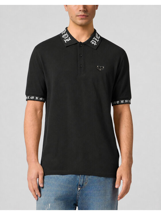 PHILIPP PLEIN PHILIPP PLEIN Polo 31653 Nero Slim Fit