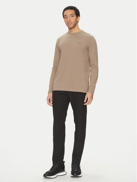 BOSS BOSS Majica dugih rukava 50506365 Bež Regular Fit