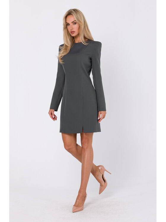 Made of Emotion Made of Emotion Koktejlové šaty M755 Zelená Modern Fit