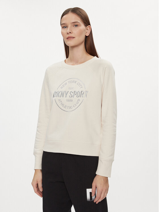 DKNY Sport Mikina DP3T9561 Béžová Regular Fit