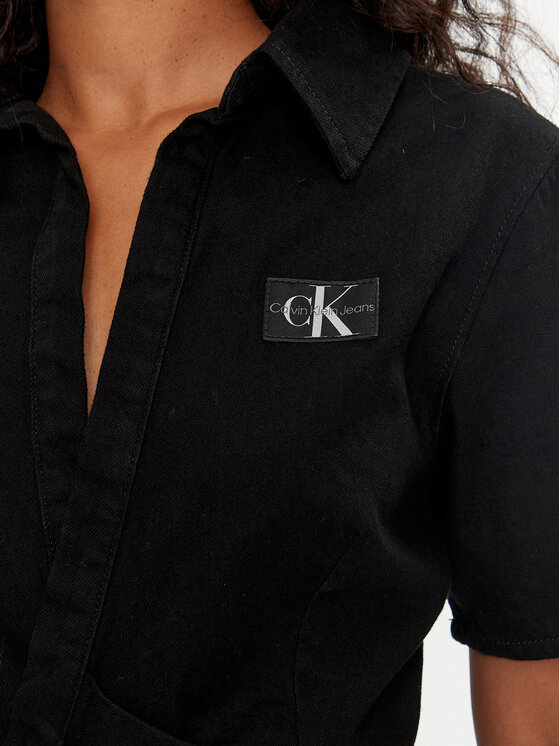 Calvin Klein Jeans Calvin Klein Jeans Vsakodnevna obleka J20J223666 Črna Slim Fit