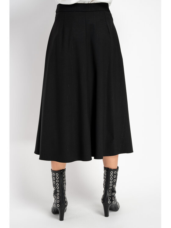 CLICK CLICK Midi sukně 50-713 Černá Casual Fit