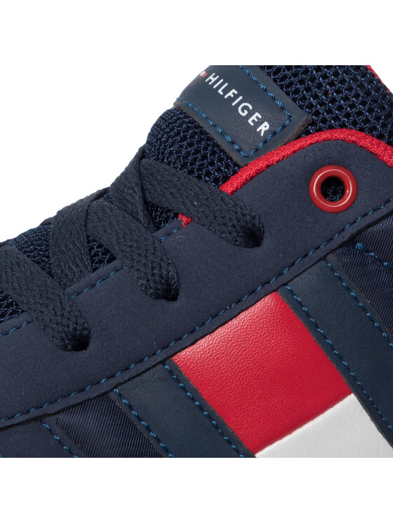 Tommy Hilfiger Tommy Hilfiger Sneakersy Low Cut Lace-Up Sneaker T3B4-30482-0732800 Granatowy