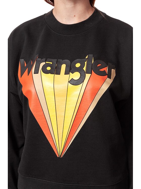 Wrangler Wrangler Bluza RETRO SWEAT Czarny Regular Fit