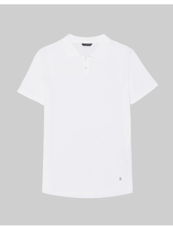 Borgio Borgio Polo dogliani Écru Slim Fit
