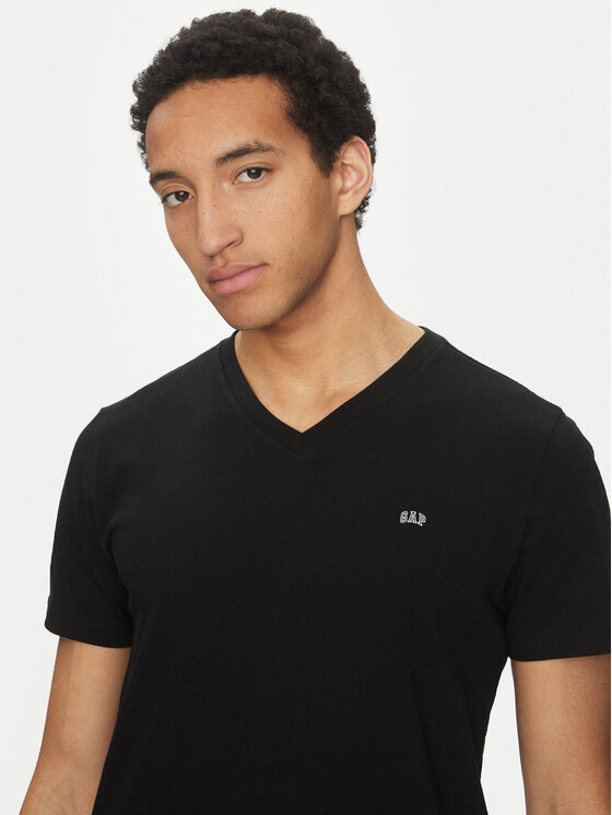 Gap Gap T-Shirt 502020-03 Czarny Regular Fit