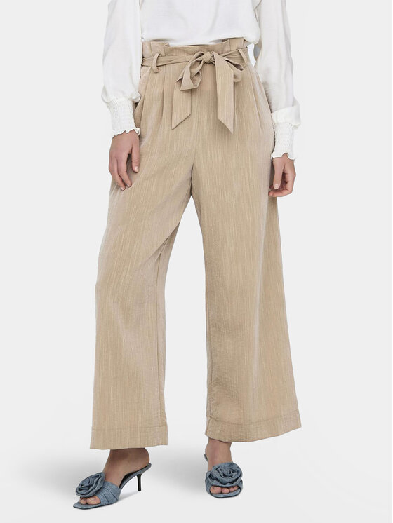 ONLY Pantaloni din material Marsa 15269628 Bej Flared Fit