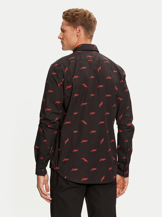 HUGO Hugo Srajca Ermo 50527426 Črna Slim Fit