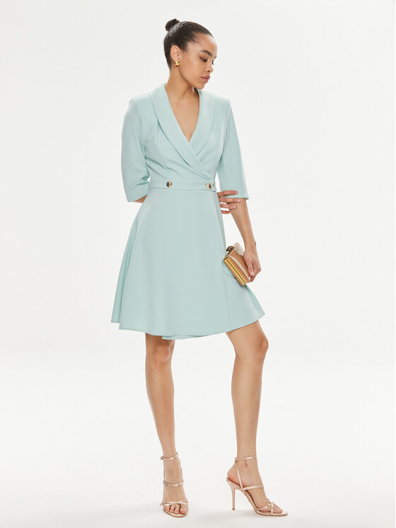 Rinascimento Rinascimento Abito da cocktail CFC0118280003 Blu A-Line Fit