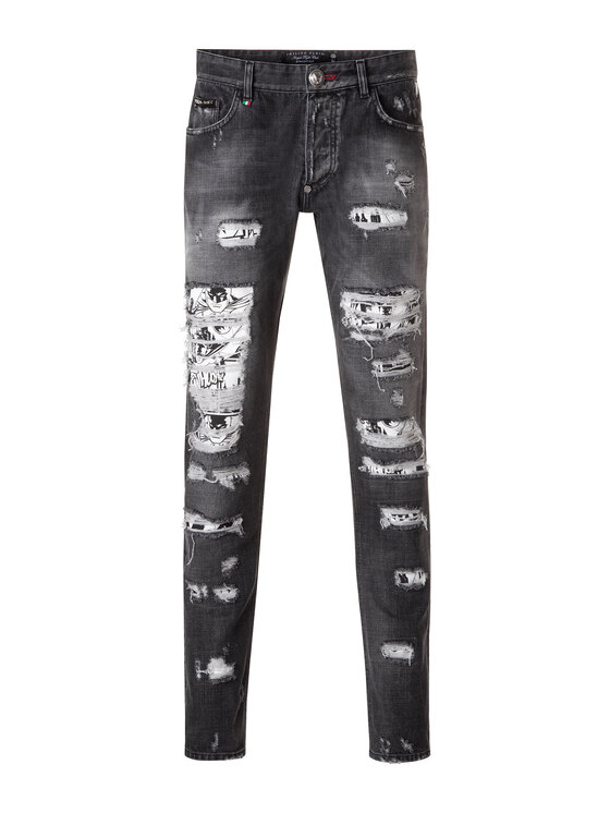 PHILIPP PLEIN PHILIPP PLEIN Džínsy 30791 Čierna Straight Fit