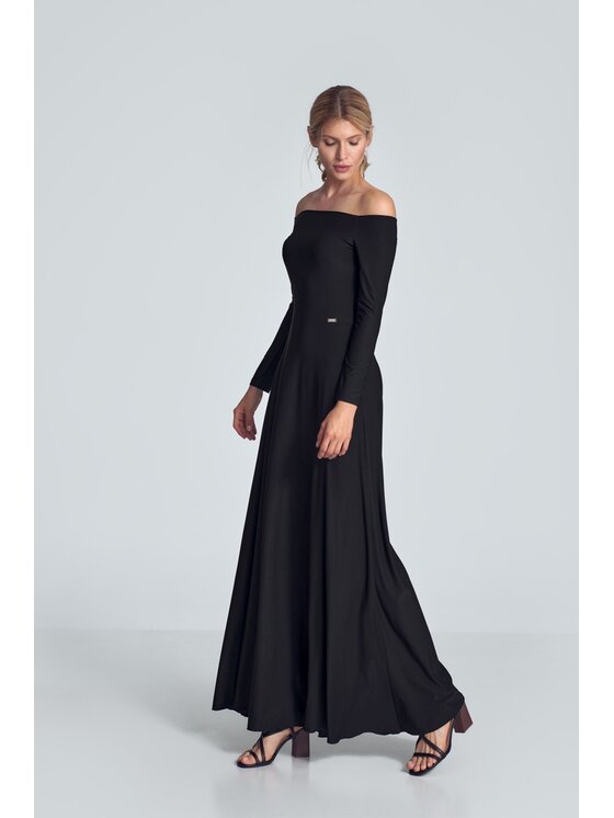 FIGL FIGL Sukienka M707 Czarny Regular Fit