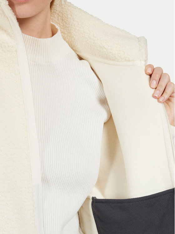 Didriksons Didriksons Fliso džemperis Mella 505446 Écru Relaxed Fit