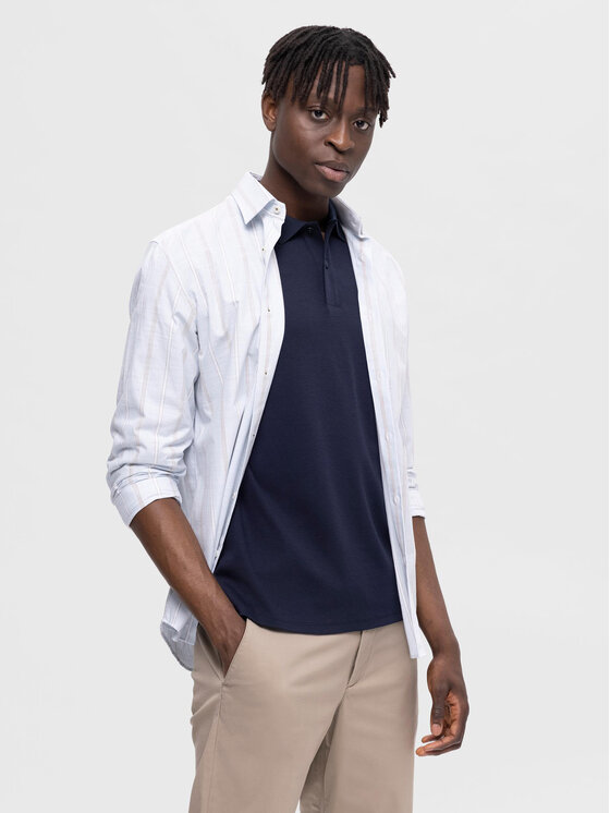 Selected Homme Selected Homme Polo särk 16090424 Tumesinine Slim Fit