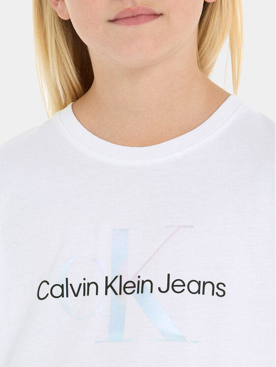 Calvin Klein Jeans Calvin Klein Jeans Tričko Serenity IG0IG02434 Biela Boxy Fit
