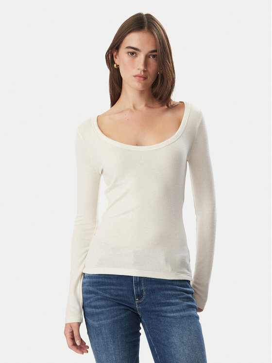 Guess Guess Bluse W6BP18 K6246 Creme Regular Fit