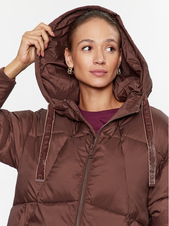 Guess Guess Prijelazna jakna Letizia W3BL21 WG0V0 Smeđa Relaxed Fit