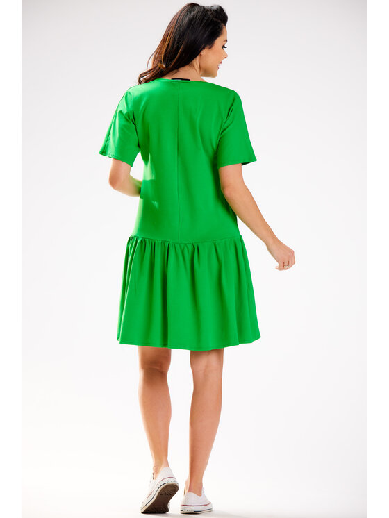 Infinite You Infinite You Sukienka letnia M295 Zielony Basic Fit