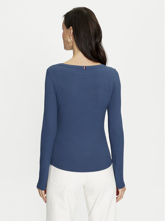 Tommy Hilfiger Tommy Hilfiger Блузка WW0WW38869 Голубий Slim Fit