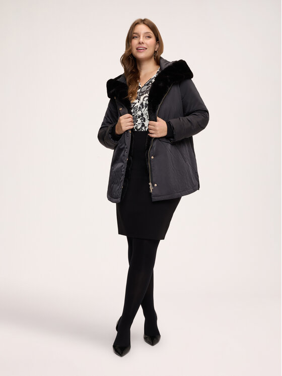Fiorella Rubino Fiorella Rubino Kurtka puchowa F051T001604N033 Czarny Over Fit