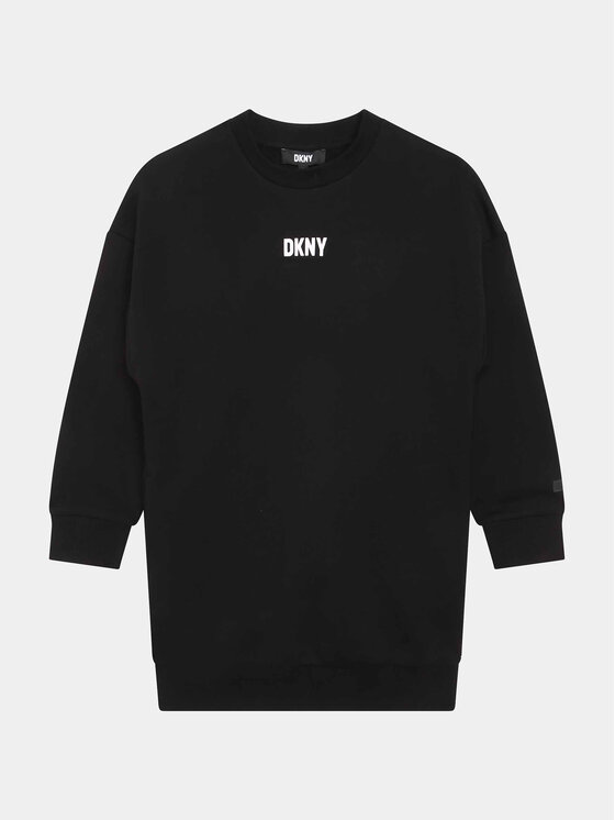 DKNY Úpletové šaty D32894 S Čierna Regular Fit