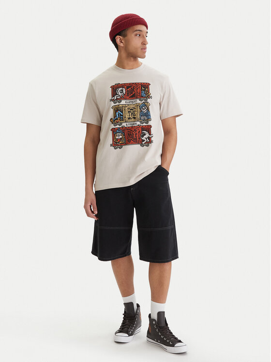 Element Element Tricou Timber Boxcar ELYZT00574 Bej Regular Fit