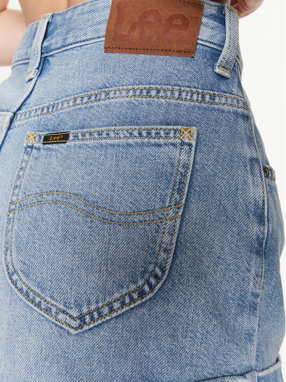 Lee Lee Szorty jeansowe L37QHLB20 112331418 Niebieski Relaxed Fit