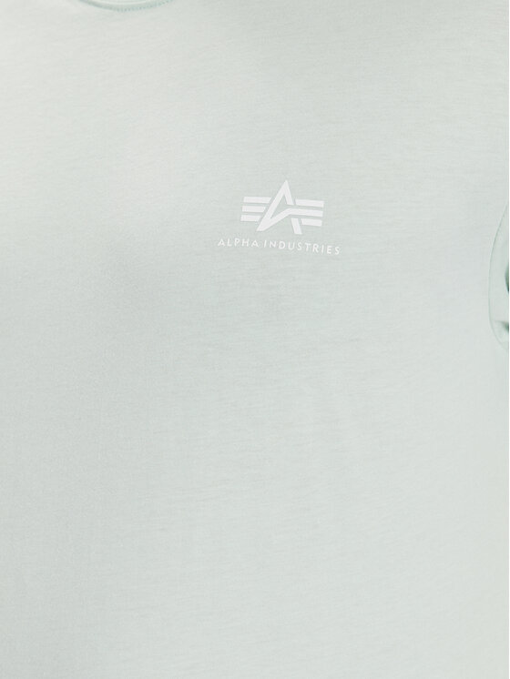 Alpha Industries Alpha Industries T-Shirt Basic T Small Logo 188505 Zielony Regular Fit