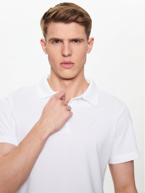 Trussardi Trussardi Polo Emboidered 52T00712 Biały Regular Fit