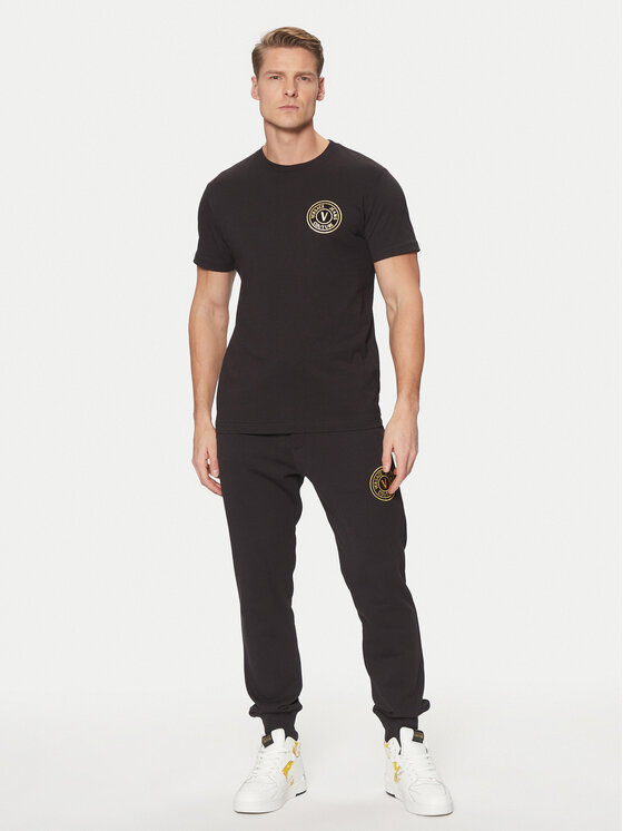 Versace Jeans Couture Versace Jeans Couture T-shirt 78GAHT00 Crna Regular Fit