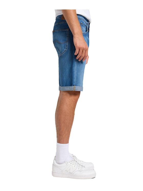 Lee Lee Szorty jeansowe 112363705 Niebieski Regular Fit