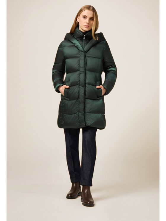 Oltre Oltre Giubbotto piumino F018J000237N015 Verde Baggy Fit