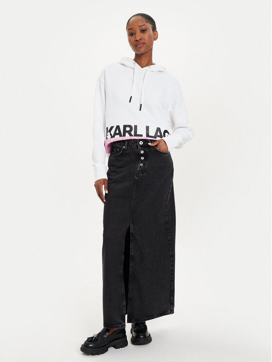 Karl Lagerfeld Jeans Karl Lagerfeld Jeans Μπλούζα 245J1803 Λευκό Regular Fit