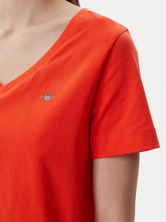 Gant Gant T-Shirt Shield 4200750 Πορτοκαλί Regular Fit