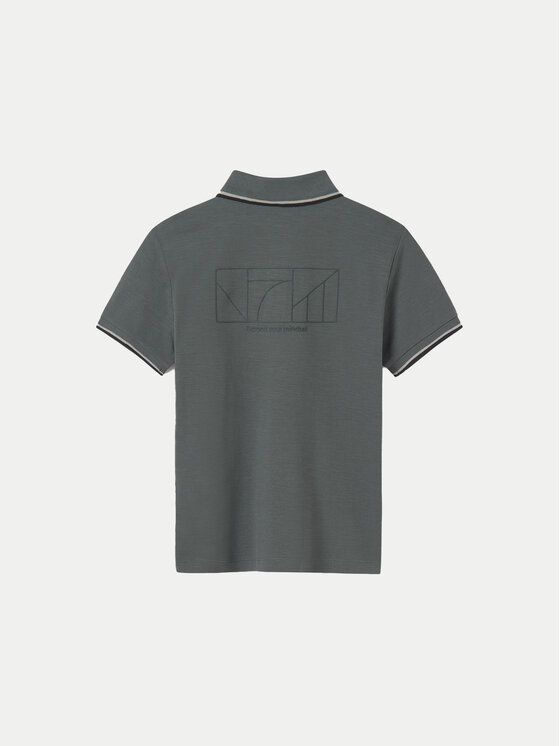 Mayoral Mayoral Тениска с яка и копчета 6133 Зелен Regular Fit