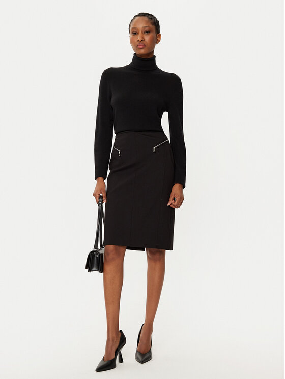 BOSS BOSS Спідниця-олівець Volmar 50533419 Чорний Regular Fit