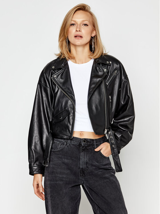 LaMarque LaMarque Шкіряна куртка Dylan 4467 Чорний Oversize