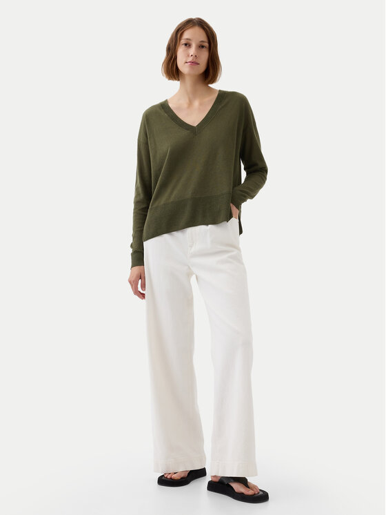 Gap Gap Pulover 854769-03 Verde Relaxed Fit