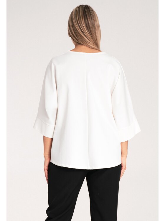 FIGL FIGL Blúzka M1118 Biela Regular Fit