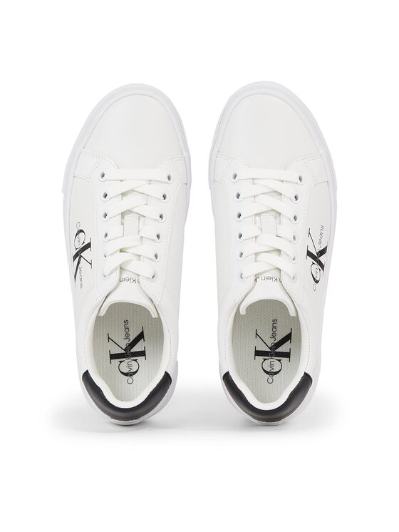Calvin Klein Jeans Calvin Klein Jeans Sneakers Bold Vulc Flatform Laceup Lth Wn YW0YW00821 Bianco