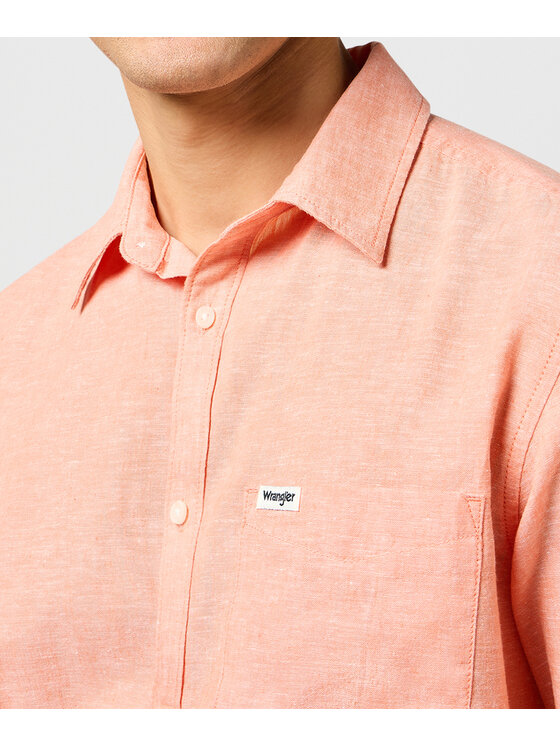 Wrangler Wrangler Camicia 112362752 Arancione Regular Fit