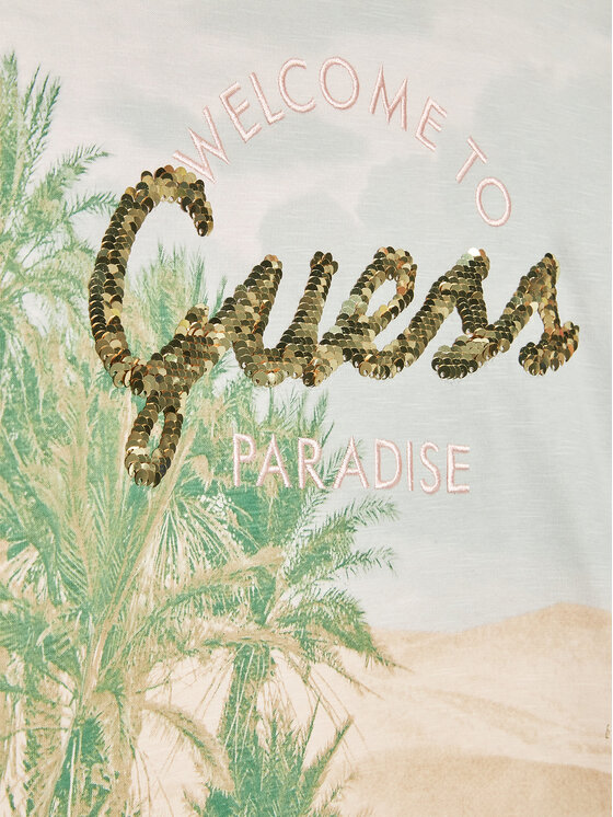 Guess Guess T-särk J3GI16 K6XN3 Beež Oversize