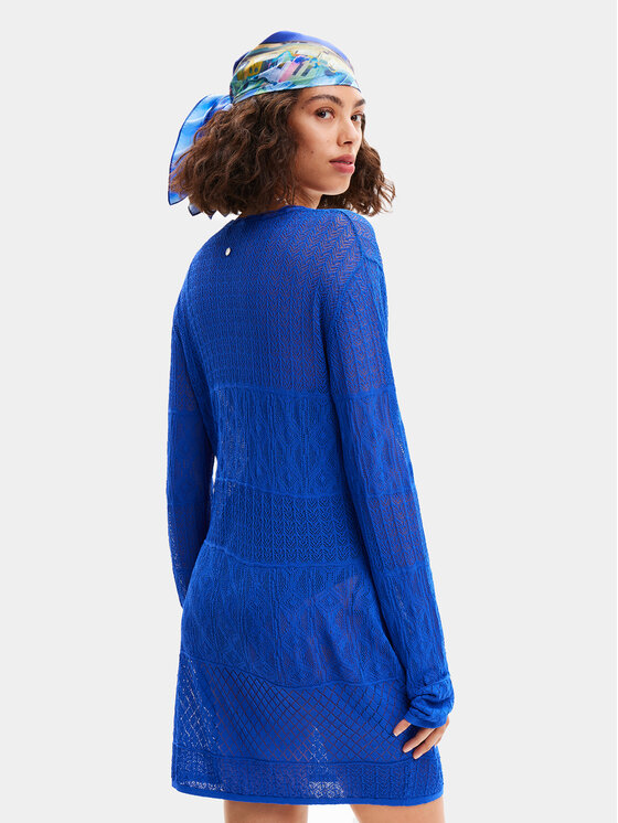 Desigual Desigual Strandkleid El Cairo 24SWMF03 Blau Regular Fit