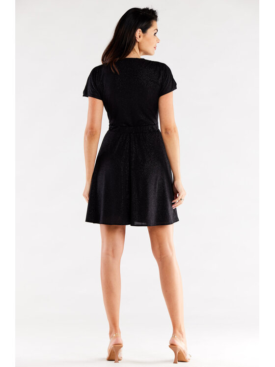 Awama Awama Sukienka wieczorowa A558 Czarny Basic Fit