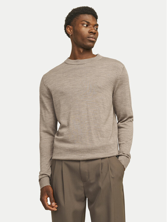 Jack&Jones Jack&Jones Džemper Merino 12216817 Siva Regular Fit
